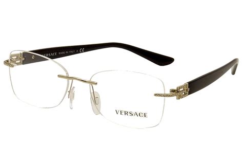 versace 2407 glass frame|Versace rimless eyeglass frames.